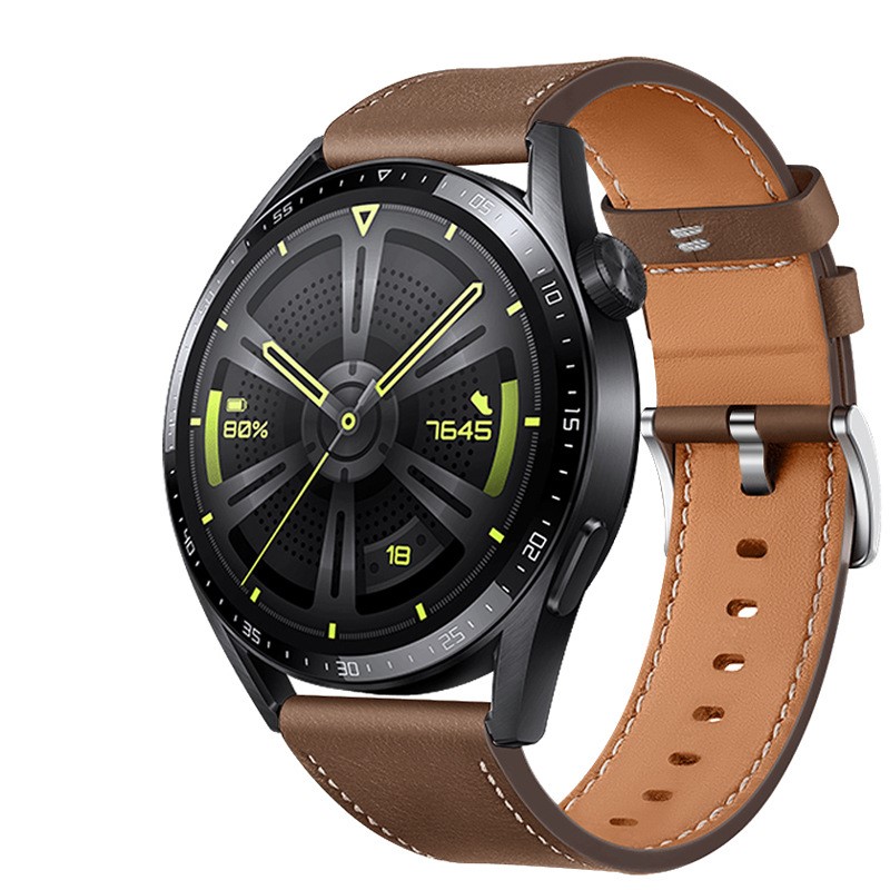 Dây Da Classic Leather Kai Dành Cho Huawei Watch GT3 Pro/ GT3 46mm/ GT2/ GT Runner/ Huawei Watch 3/ Watch 3 Pro/ Galaxy Watch 46mm Size 22mm- Hàng Chính Hãng