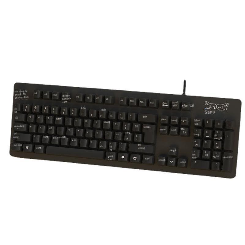 Đảm bảo chất lượng Ba người khổng lồ SKU701 Bộ điều khiển giả tạo Cảm giác cao và thấp Keycaps Hai màu Các từ được đúc khuôn trong suốt Ánh sáng cầu vồng Bàn phím thép trầm trọng