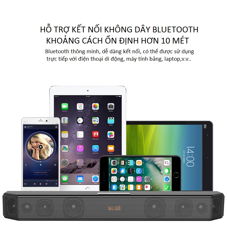 Loa Soundbar 5.1 Bluetooth Hát Karaoke AMOI L9 Tặng Kèm 2 Micro Không Dây AZONE