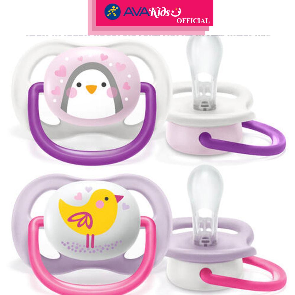 Bộ 2 ti ngậm Philips Avent thông khí SCF080/06 (0 - 6 tháng) - Hàng Chính Hãng