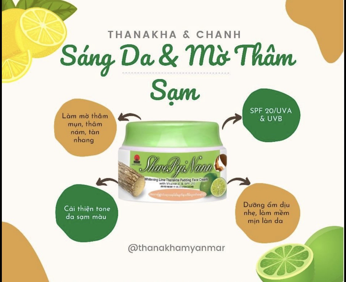 KEM DƯỠNG SÁNG DA WHITENING LIME THANAKHA PUDDING FACE CREAM