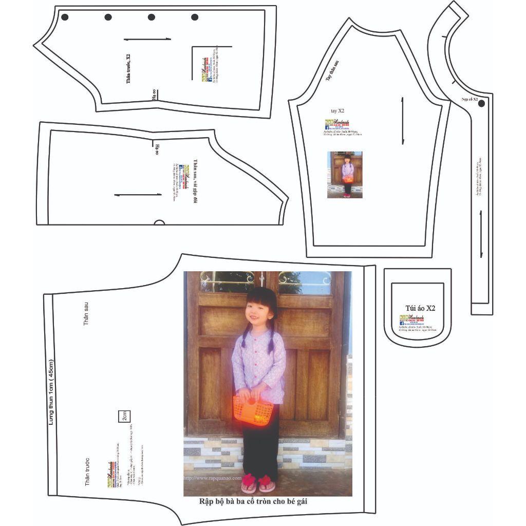 Rập giấy A0 - rập 9 sz bộ bà ba bé