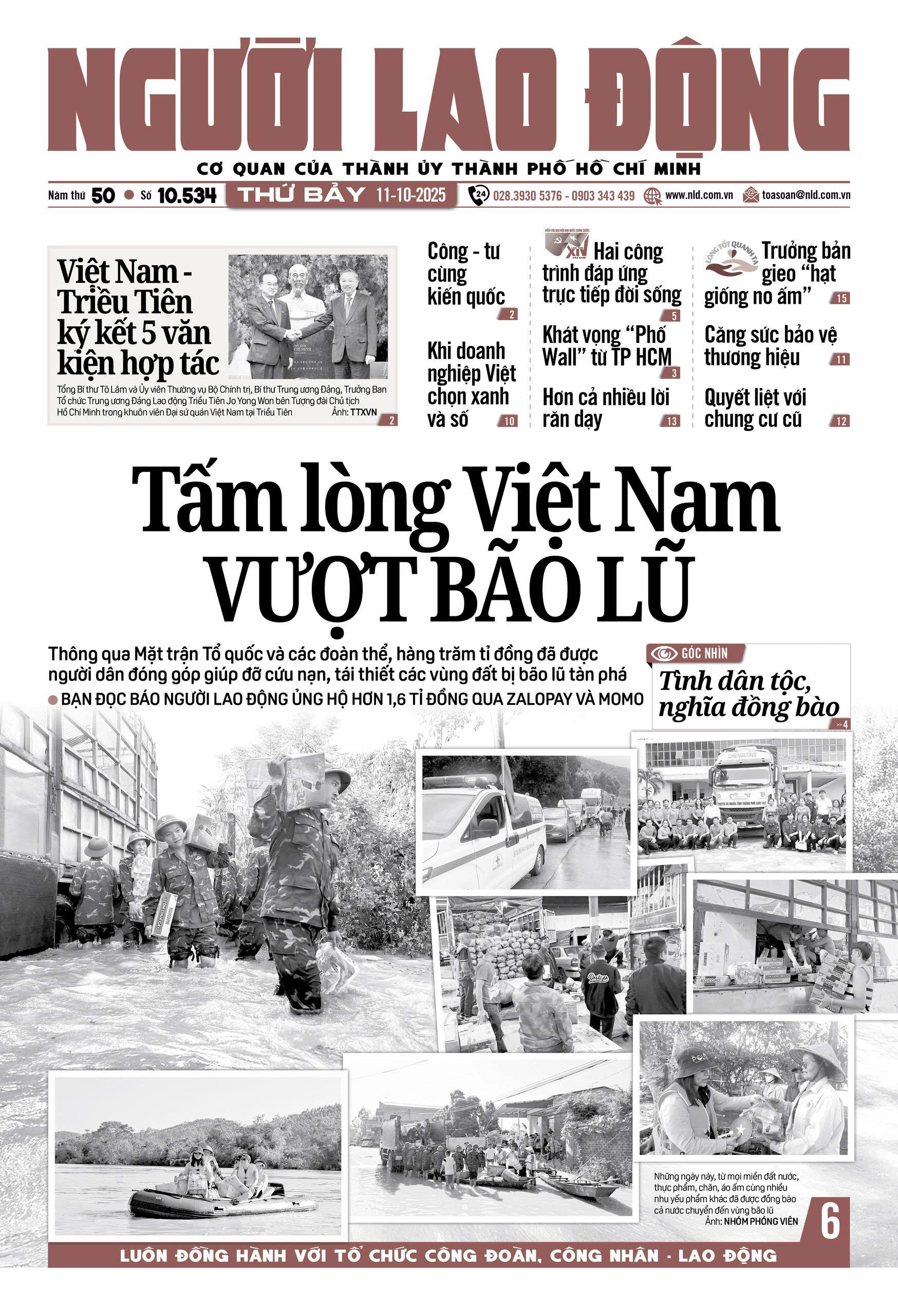 Nhật báo Người Lao Động từ ngày 06-10-2025 đến 12-10-2025
