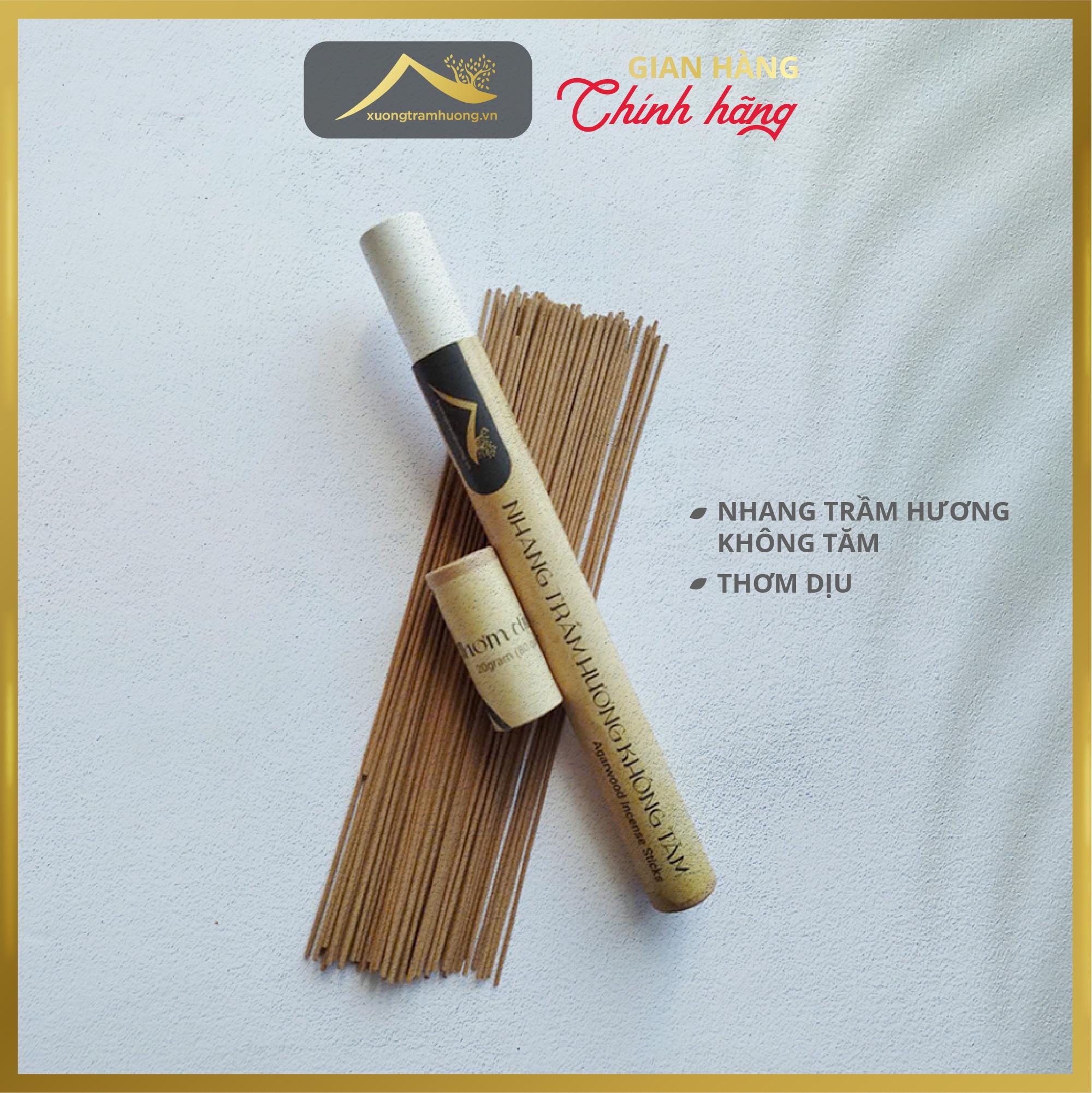 Nhang Trầm Hương Không Tăm Sạch Nguyên Chất Xưởng Trầm Hương Thơm Dịu Ít Khói Xông Nhà