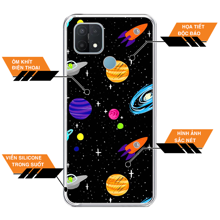 Ốp lưng dẻo cho điện thoại OPPO A15 - 0063 SPACE04 - Hàng Chính Hãng