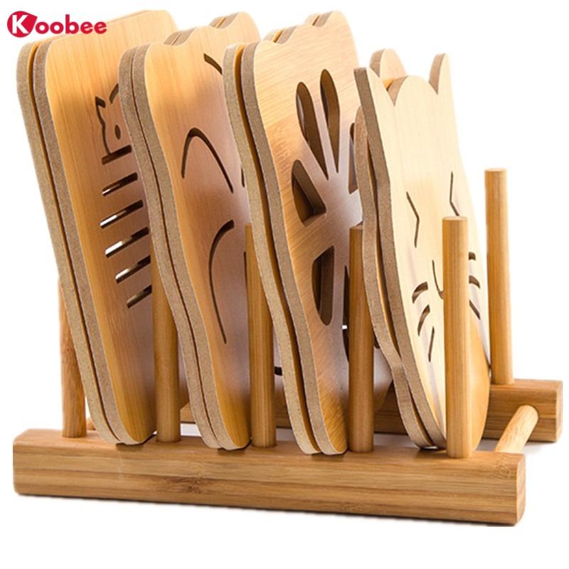 Đế lót nồi KOOBEE bằng gỗ cách nhiệt chống trượt cao cấp