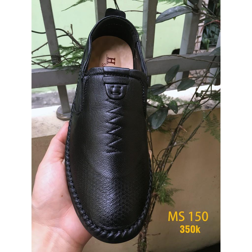 Giầy lười da bò mềm, lót cao su non cực êm Tomshoes