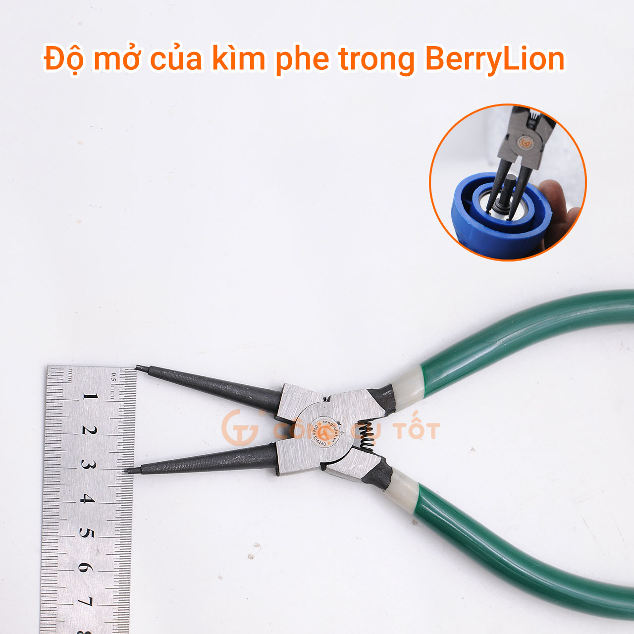 Kìm phe trong mũi thẳng Berrylion 175mm