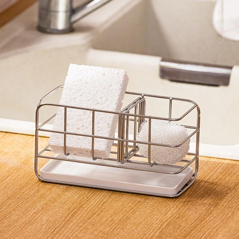 Giá Đựng Miếng Xốp Rửa Chén Đa Năng Bằng Thép Không Gỉ 304 Cho Nhà Bếp Nhà Tắm Mới