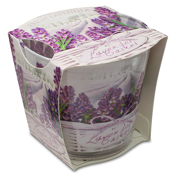 Ly nến thơm Bartek Candles BAT6557 Lavender Basket 115g (Hương oải hương)