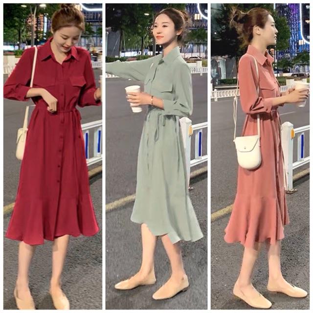 Đầm suông thời trang công sở Đầm váy đuôi cá túi hộp 4 màu form dáng chuẩn, dễ mặc dạo phố, đi làm hay du lịch đẹp