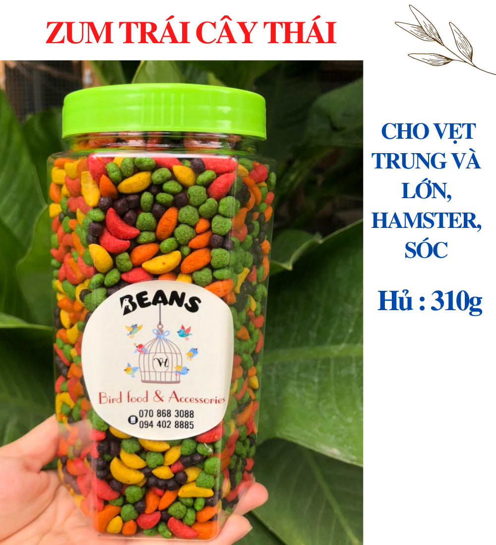 Hạt zum trái cây KAYTEE CHO VẸT, HAMSTER, SÓC 100g