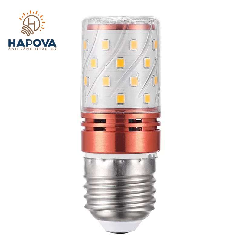 Bóng đèn led 3 Chế độ màu Trắng, Vàng, Trung tính 12W Đui E27, E14 HAPOVA MONA 3612