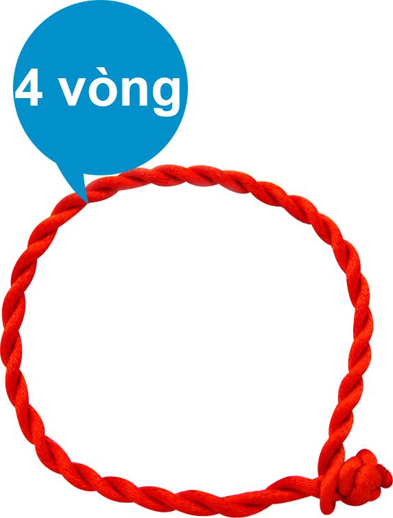 Combo 4 Vòng Đeo Tay Chân Chỉ Đỏ Phong Cách Cho Nam Nữ