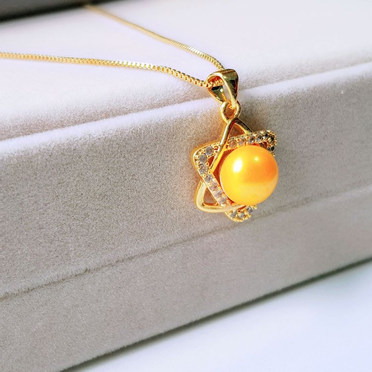 Mặt Dây Chuyền Ngọc Trai Nước Ngọt Thiên Nhiên Cao Cấp - Ngôi Sao May Mắn - Trang Sức Cô Tấm - STAR PEARL - CTJ3411