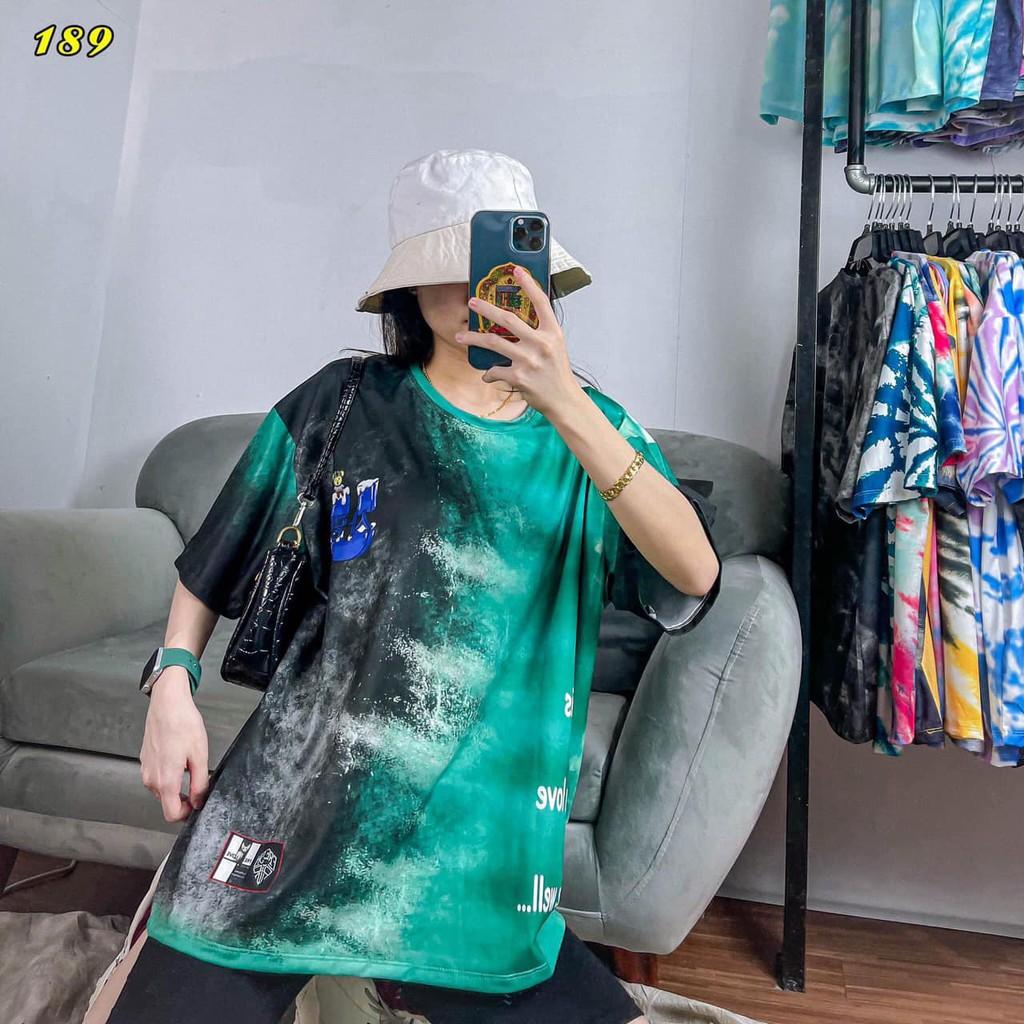 Áo thun unisex freesize loang màu họa tiết chữ U
