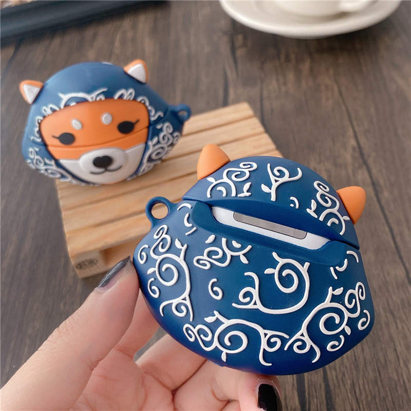 Bao Case Ốp Cho Airpods 1 / Airpods 2 / Airpods Pro - Chó Shiba Ninja