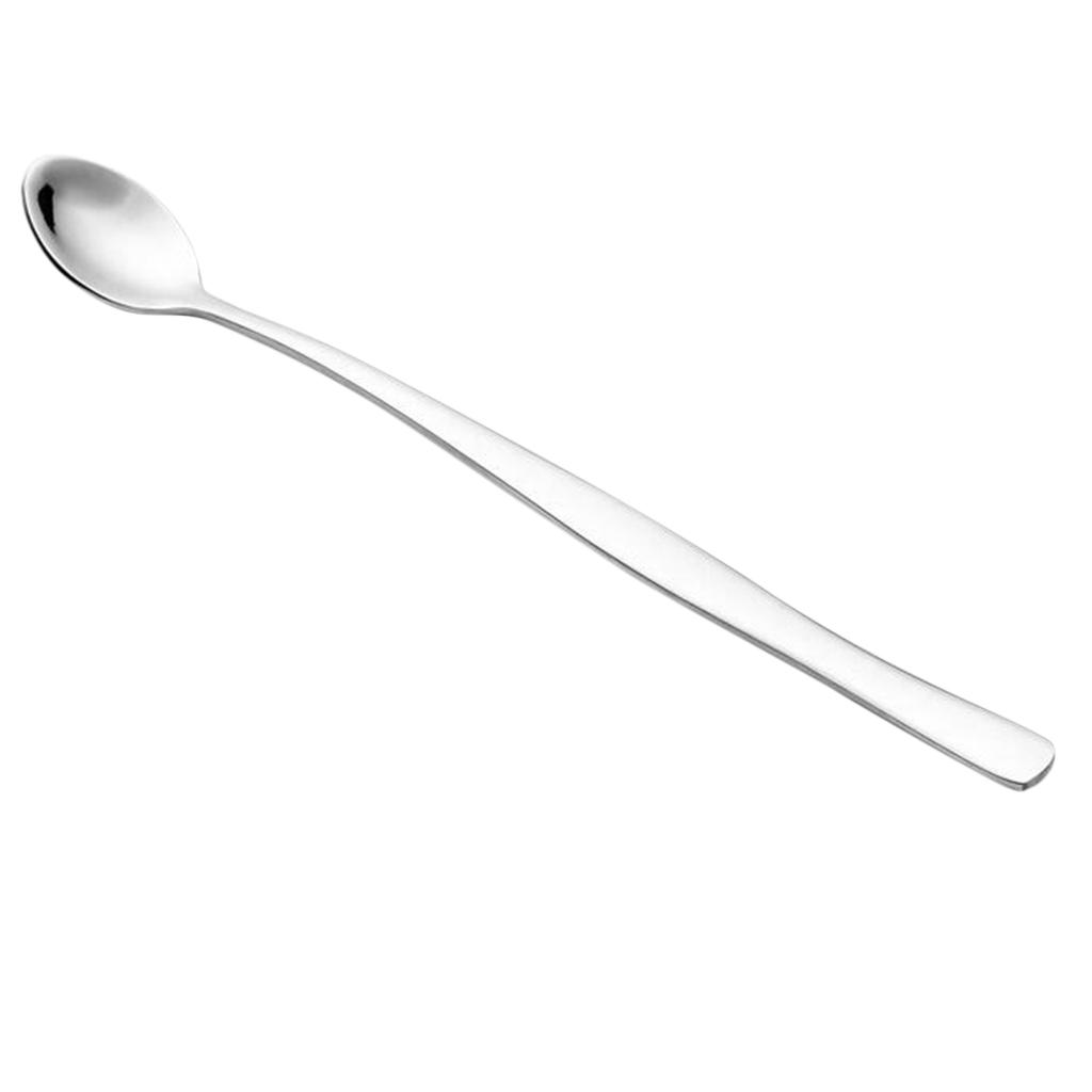 Stainless Steel Long Handle Spoon Mixing Stirring Bar Flatware Tableware