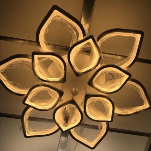 Đèn ốp trần hoa sen 12 cánh, đèn gắn trần, đèn trần trang trí, đèn decor DT DDT