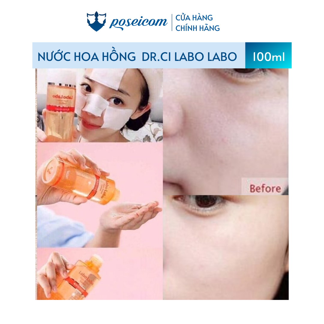 Nước Hoa Hồng Dưỡng Ẩm Thu Nhỏ Lỗ Chân Lông Dr.CI Labo Labo 100ml Poseicom 4524734500583