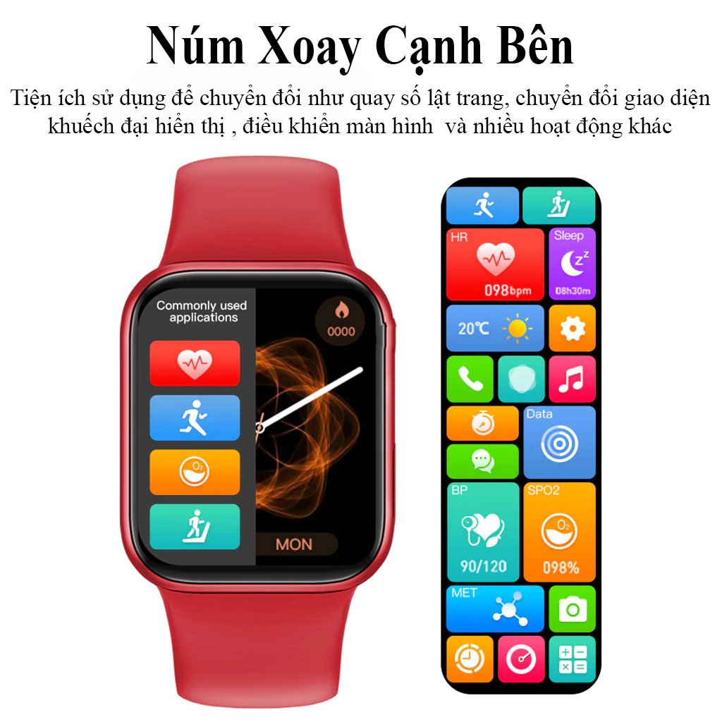 VINETTEAM Đồng hồ thông minh chống nước SMART WATCH I12 Series 6 Kết nối bluetooth Chống Nước IP67 Nghe Gọi Za.lo Theo Dõi Sức Khỏe  có tiếng việt - Hàng chính hãng