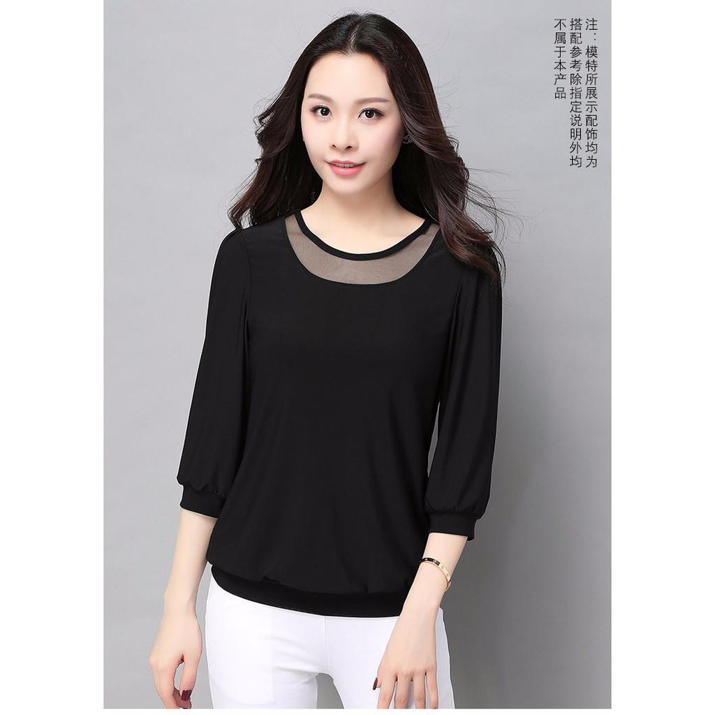 Áo trung niên phối lưới cao cấp tk84n