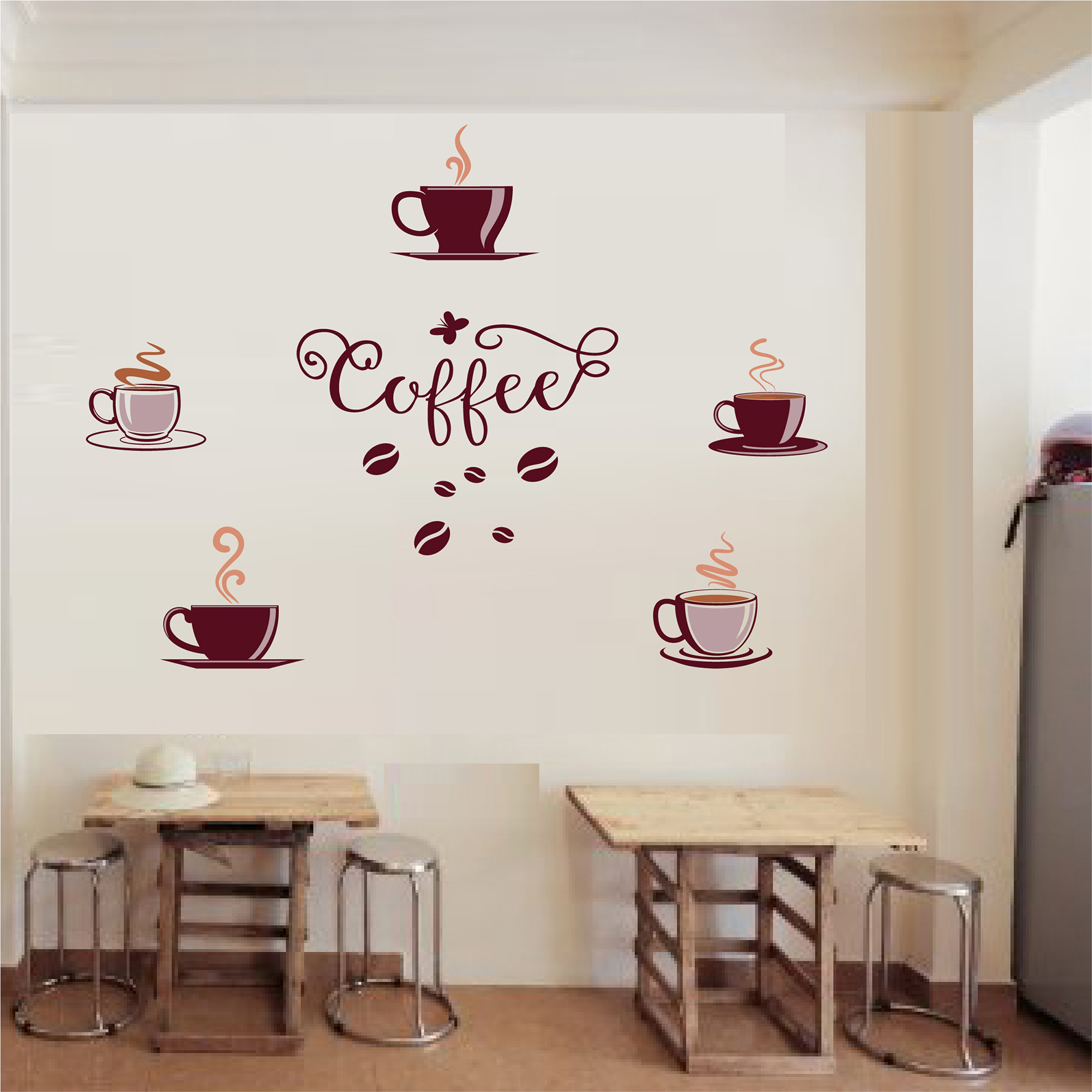 Decal trang trí quán số 19