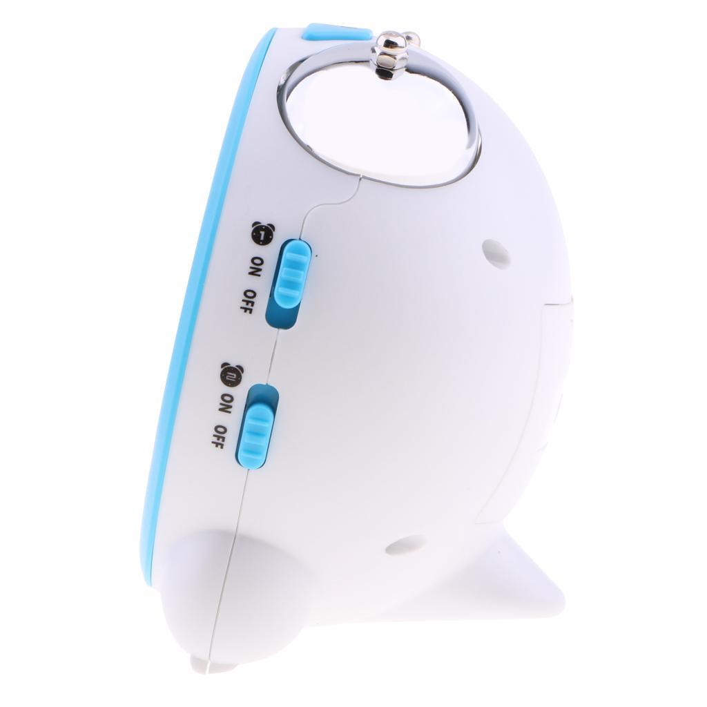 Digital Dual Alarm Clock Loud Alarm Clock Twin Bell Kids Small Clock blue