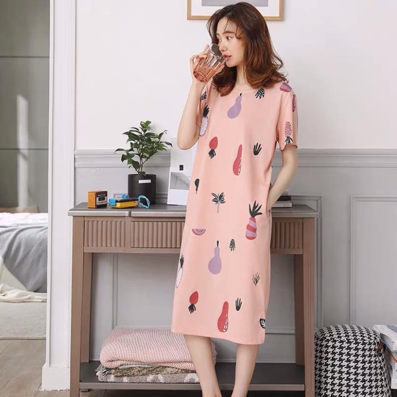 Váy ngủ mùa hè dáng dài cho nữ.Đầm ngủ dáng dài phong cách Hàn Quốc cho nữ *