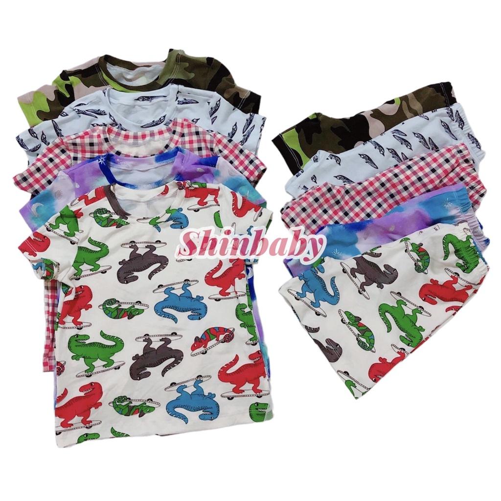 Bộ đồ cộc tay bé trai nhiều họa tiết siêu xinh, vải cotton mềm mát thấm hút mồ hôi