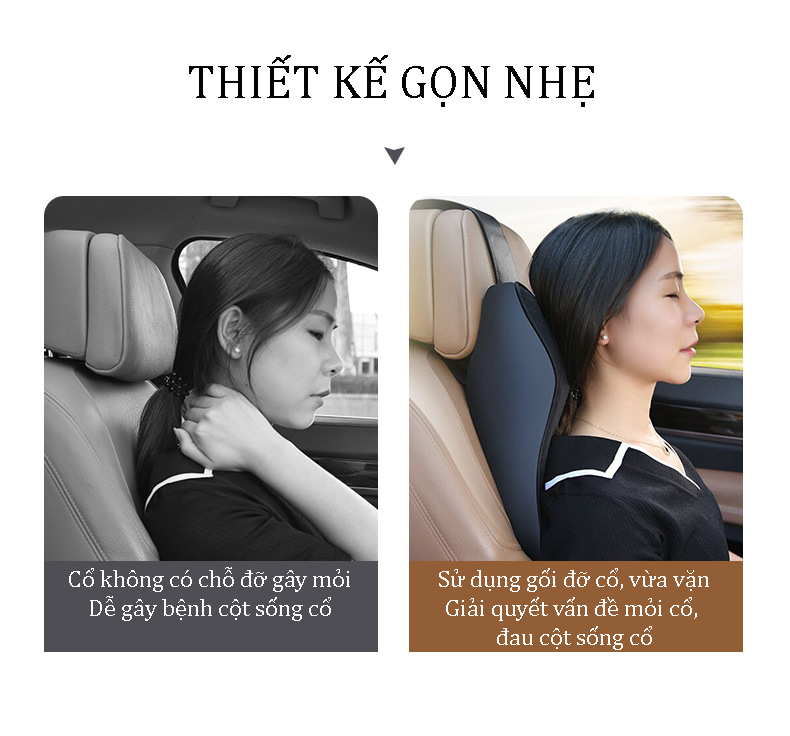 Gối Tựa Đầu Cao Su Non Cao Cấp Xe Ô Tô - Gối Đầu Cao Su Non Giành Cho Xe Ô Tô