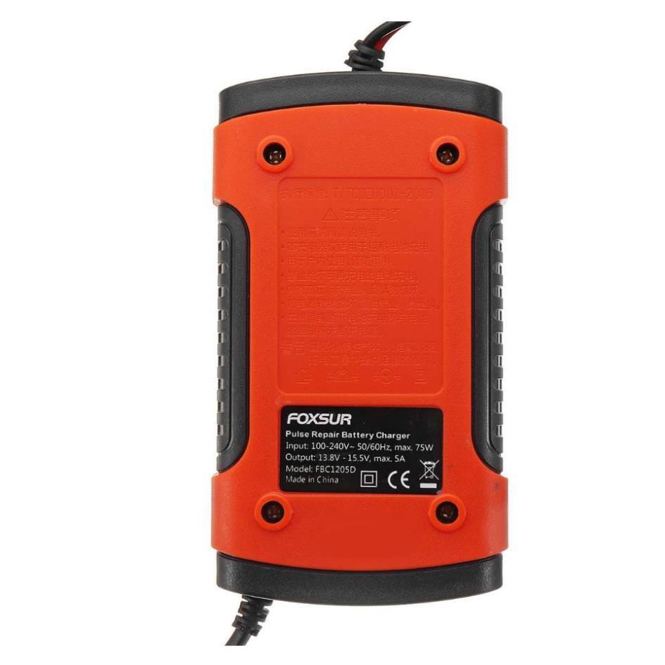 Bộ sạc acquy, máy sạc ắc quy 12V 5A kèm phục hồi bình,tự ngắt khi đầy,khử sunfat