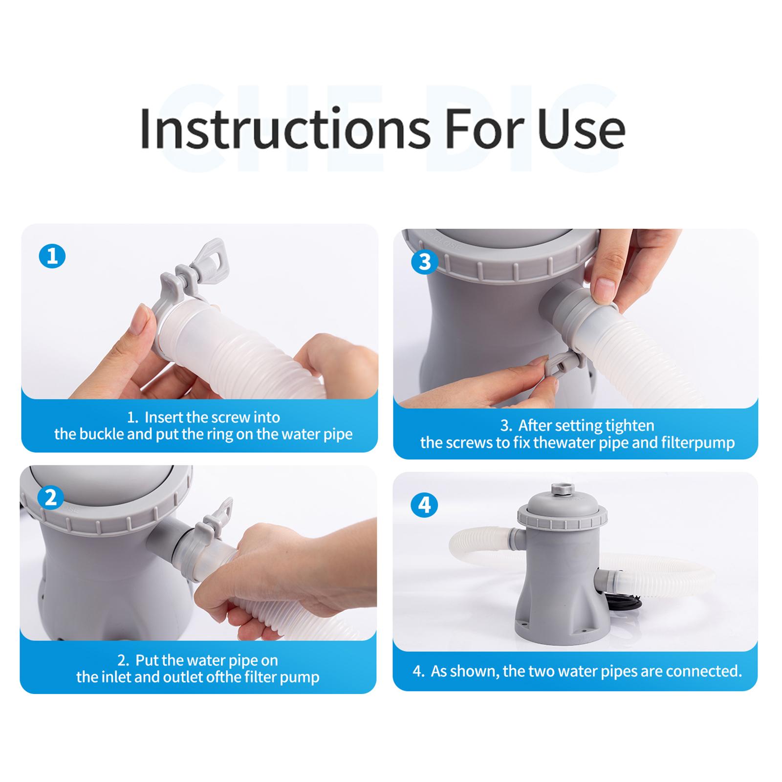 Máy Bơm Nước Điện Hồ Bơi Có Mái Chèo 330 Gph Với 2 Hộp Lọc Hồ Bơi