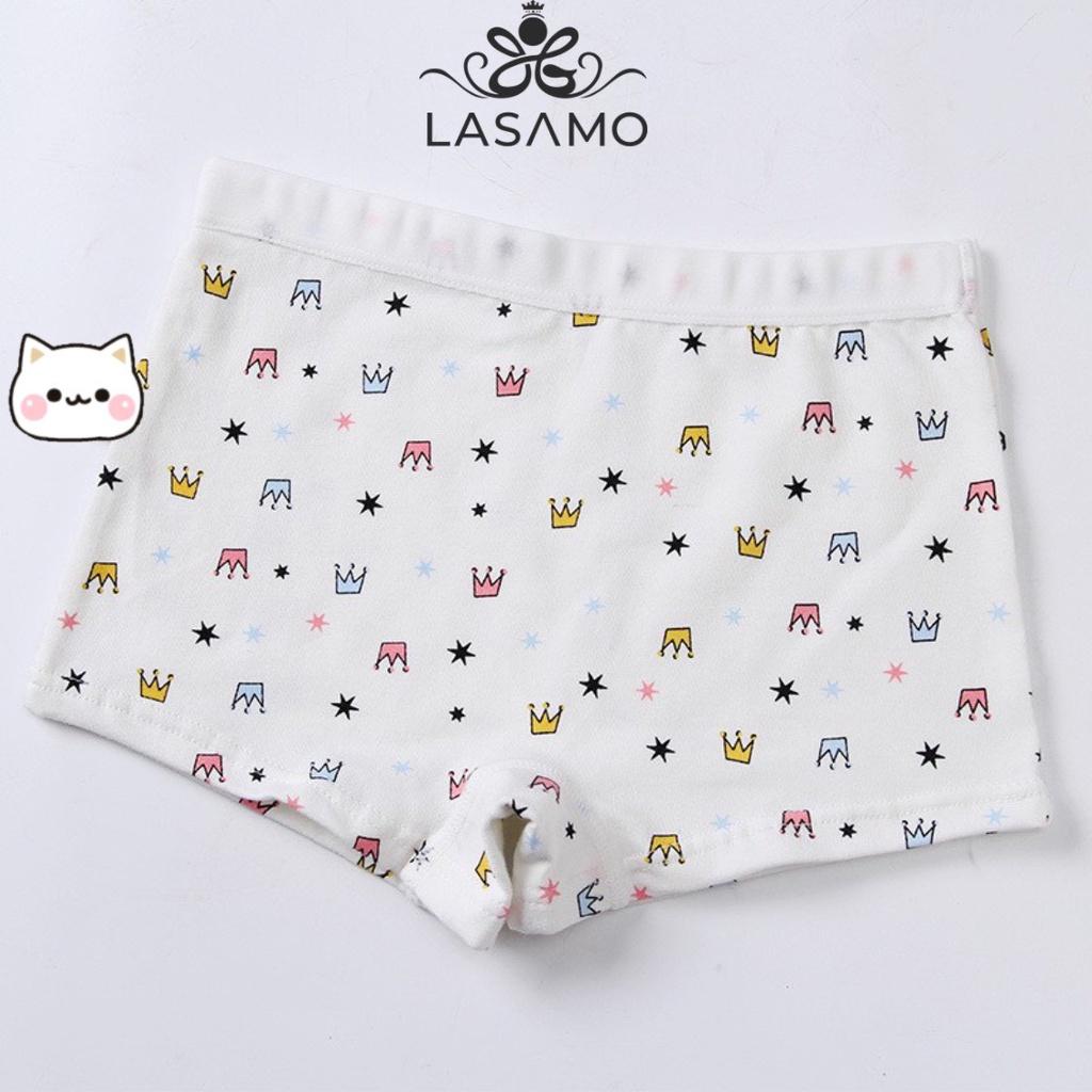 Quần chip bé gái, quần lót cho bé gái cotton cao cấp Crown Cô gái dễ thương hãng LASAMO mã QLB025