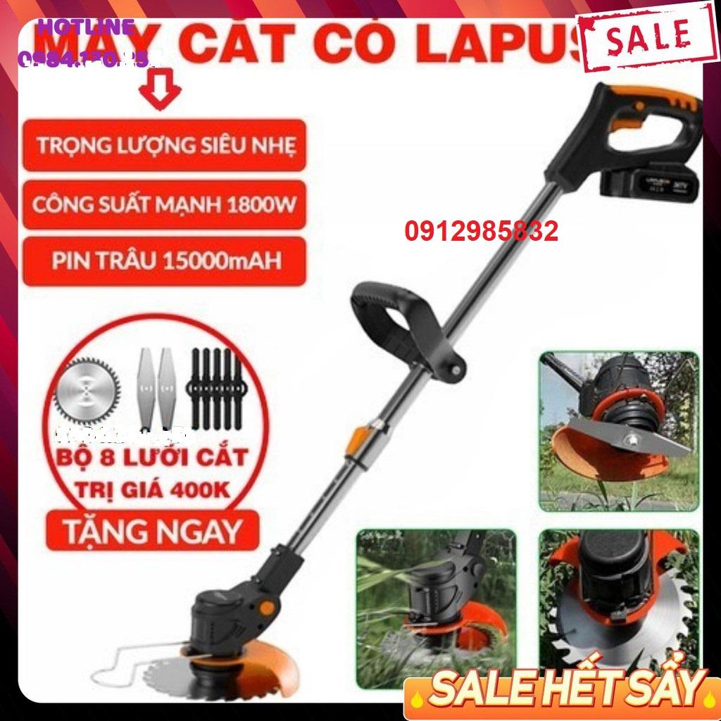 Máy cắt cỏ, tỉa cành cầm tay LAPUSEN pin khủng 15000mah, động cơ mạnh 1800w RẺ VÔ ĐỊCH