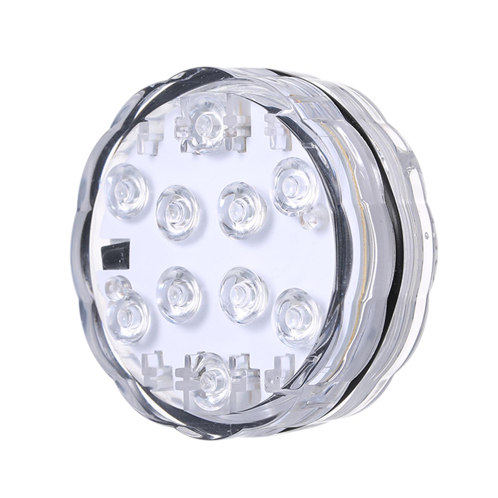10 LED Submersible Light Underwater Waterproof Light Multicolor Aquarium Diving Light Remote  control Underwater Lamp