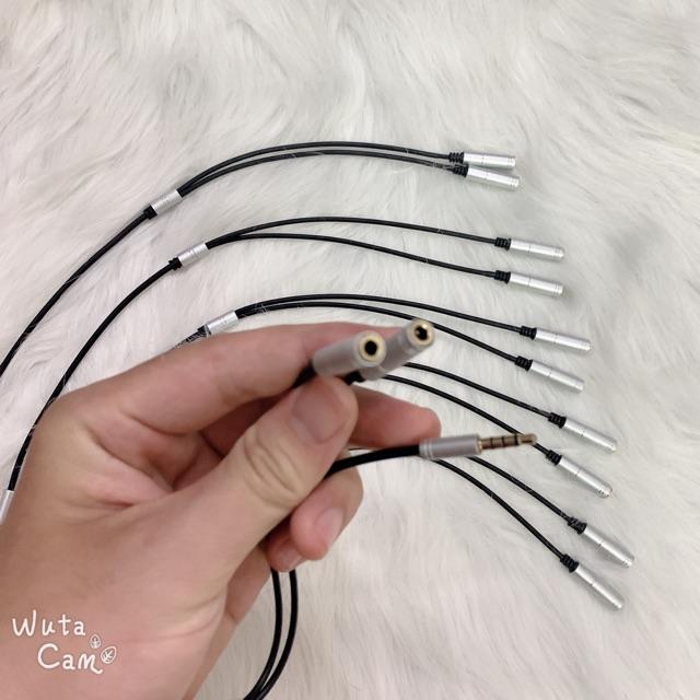 Dây chia tai nghe dài 40 cm 2 đầu jack đồng cho âm thanh cực hay