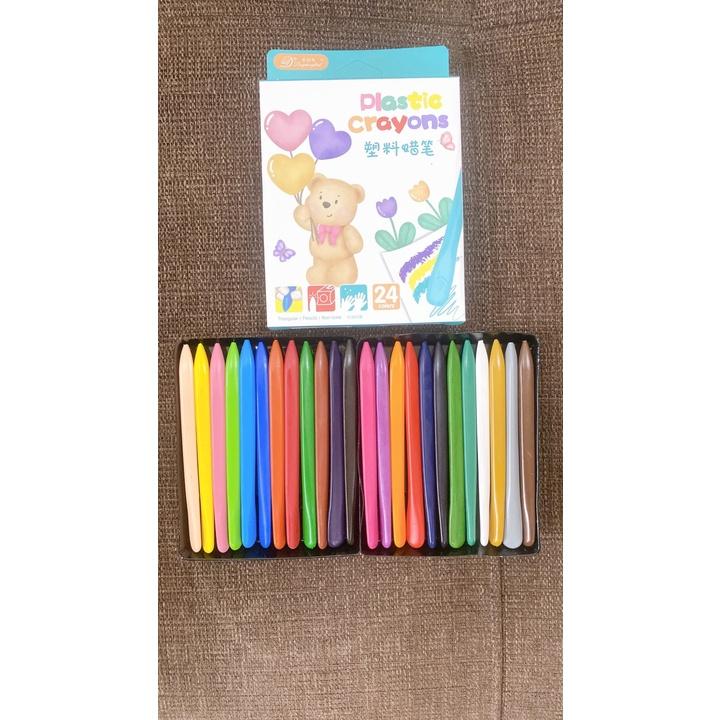 Bộ Sáp Màu Hữu Cơ Crayons 24 Bút Cho Bé Tập Vẽ Tập Tô