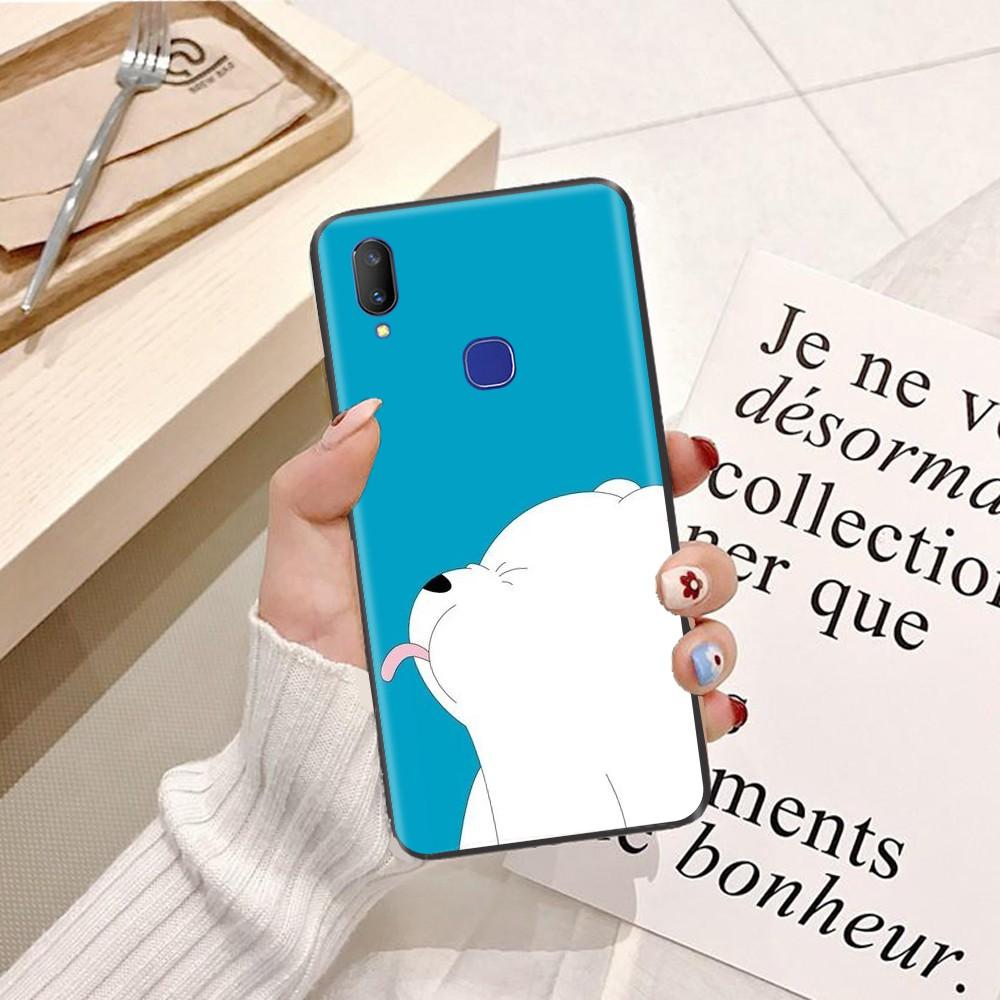 Ốp lưng dành cho điện thoại ViVo Y17 Viền dẻo TPU hình Gấu Trắng Vui Vẻ