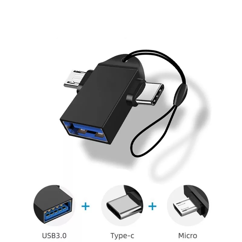 Đầu Chuyển - Cáp Chuyển Đổi OTG Cổng Type-C Micro Sang USB 3.0 Đọc dữ liệu chơi game Tặng kèm que chọc sim