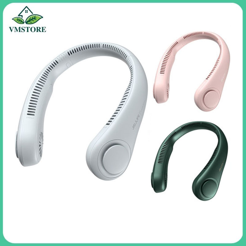 Quạt mini đeo cổ không cánh Jisulife FA12_Biên độ thổi rộng 360 độ mát mẻ dễ chịu, có thể sử dụng trong 10h - Hàng chính hãng