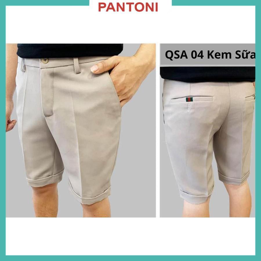 Quần tây âu nam vải co giãn, ống quần short ngắn