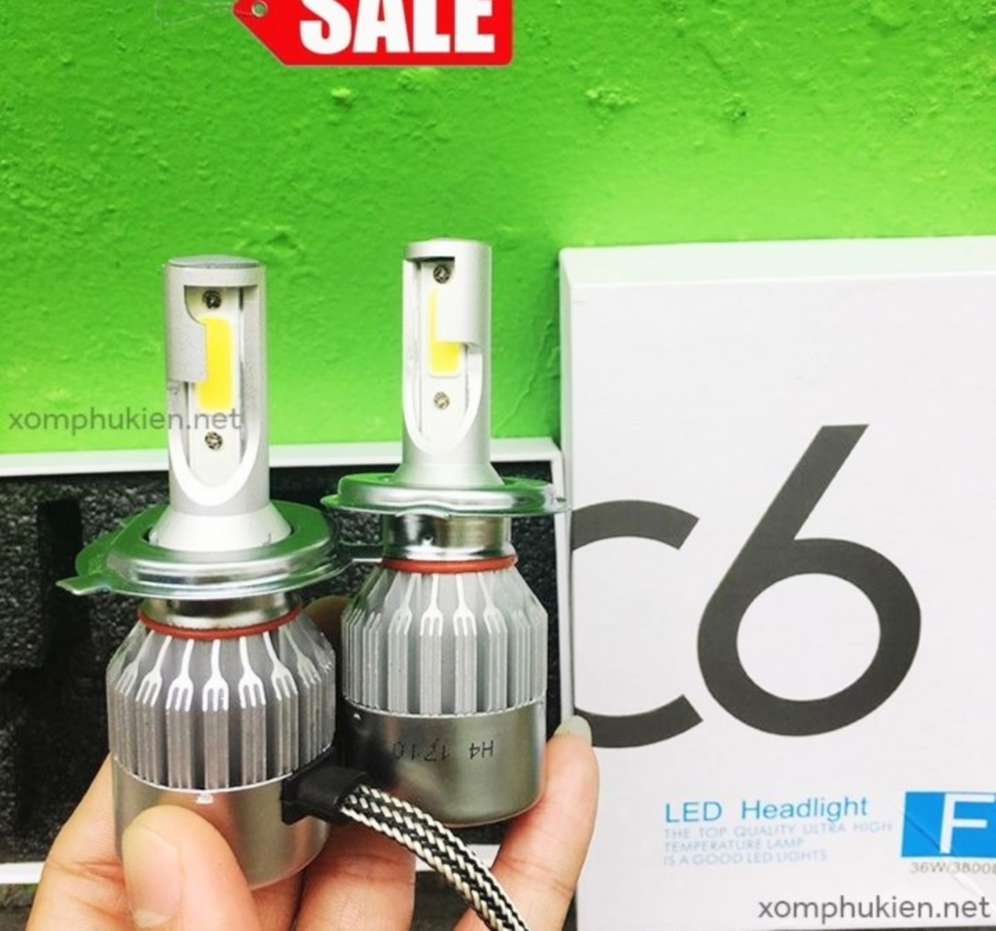 SIÊU SÁNG VỚI 1 ĐÈN PHA LED C6 H4 LẮP XE MÁY VÀ ÔTÔ MẪU MỚI HÀNG CHUẨN