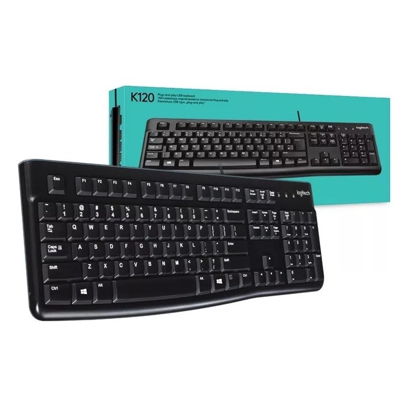 Bàn phím có dây Logitech K120 - Hàng chính hãng DGW phân phối