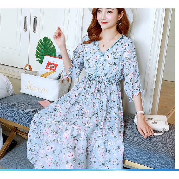 ĐẦM BẦU VÁY BẦU CÔNG SỞ VOAN 2 MÀU