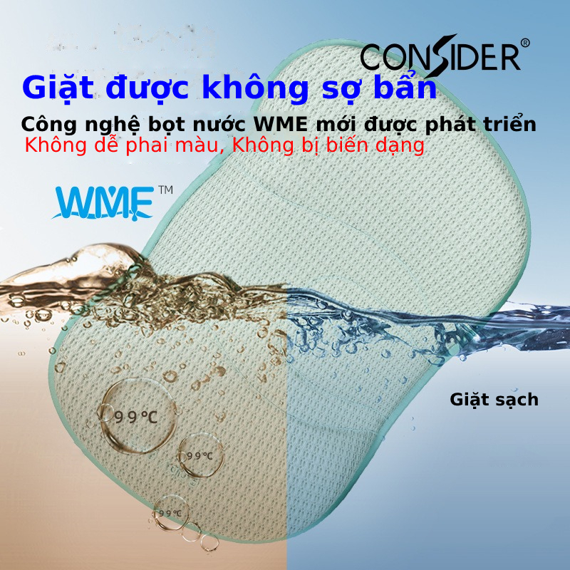 Gối cao cấp làm từ Memory Foam chống méo đầu, nghẹo cổ cho trẻ em từ 0-3 tuổi