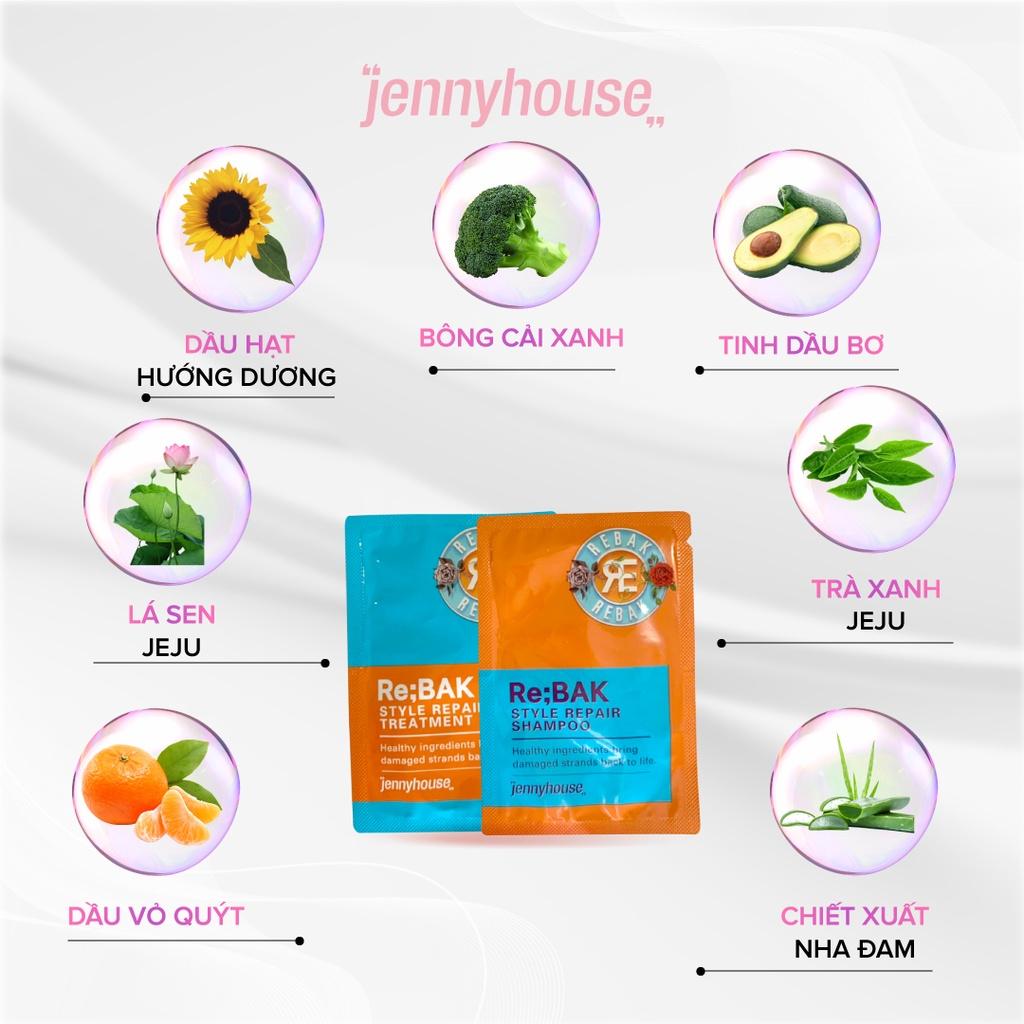 Mẫu Thử Dầu Gội, Dầu Xả JENNY HOUSE Healthy Re:Bak Style Repair 5ml - Dưỡng Tóc Khô Xơ Rối