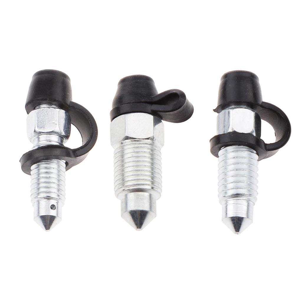 3 Pieces M8 M10 M7 Motor Brake Caliper Bleed Screw Nipple