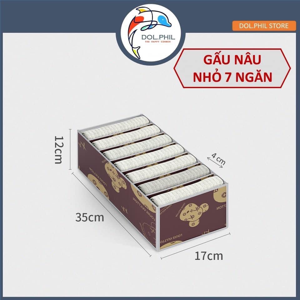 Túi vải đựng đồ short, tất, vớ 7 ngăn cao cấp