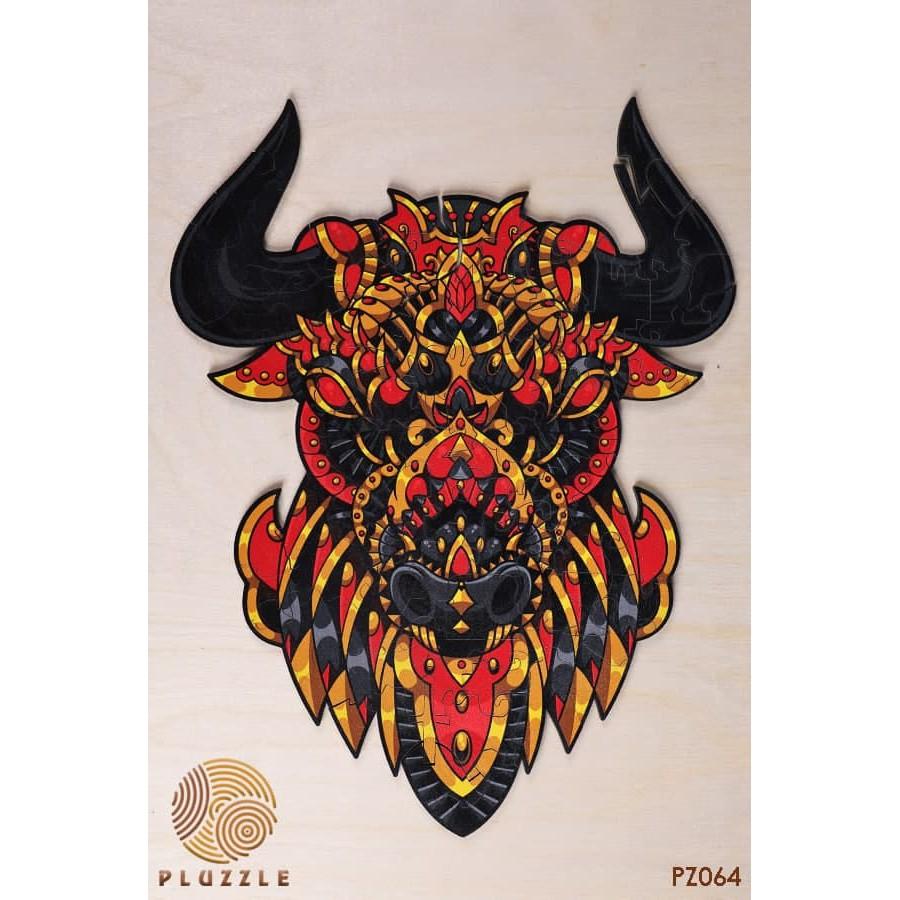 PLUZZLE Bộ xếp hình gỗ thông minh puzzle đồ chơi ghép hình - Con Bò – PZ064